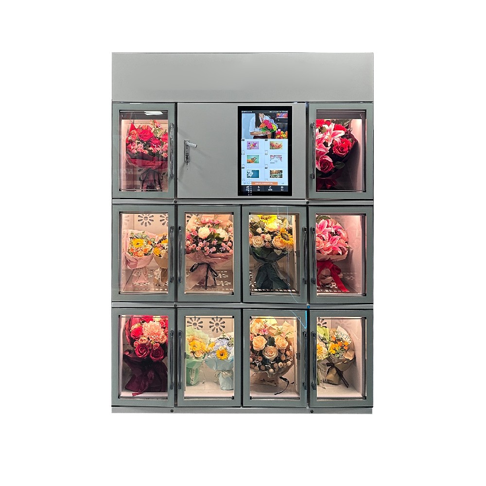 Self-service flower vending machine